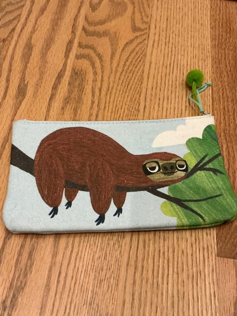 Sloth Pencil case/zip pouch.